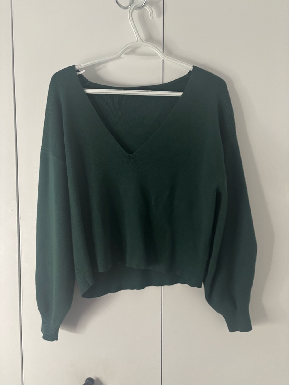 Green Dynamite Long Sleeve Cropped Sweater